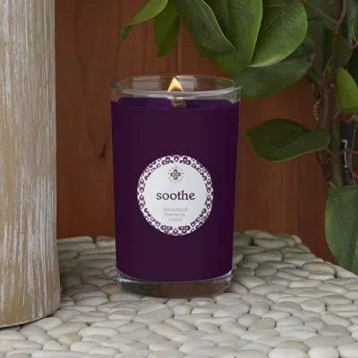 Root Candles Soothe Bay Leaf & Birch Scented Jar Candle In Purple