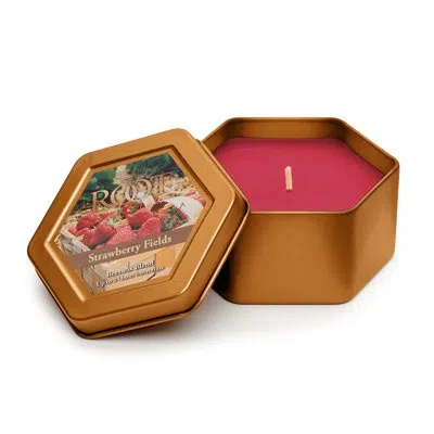 Root Candles Strawberry Fields Scented Jar Candle In Red