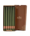 Root Candles Taper 12" Candle Set, 12 Piece In Dark Olive