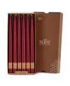 Root Candles Taper 12" Candle Set, 12 Piece In Garnet