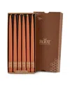 Root Candles Taper 12" Candle Set, 12 Piece In Rust