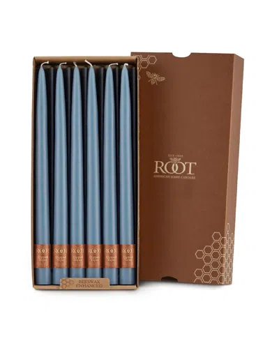 Root Candles Taper 12" Candle Set, 12 Piece In Williamsburg Blue