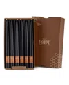 Root Candles Taper 9" Candle Set, 12 Piece In Black