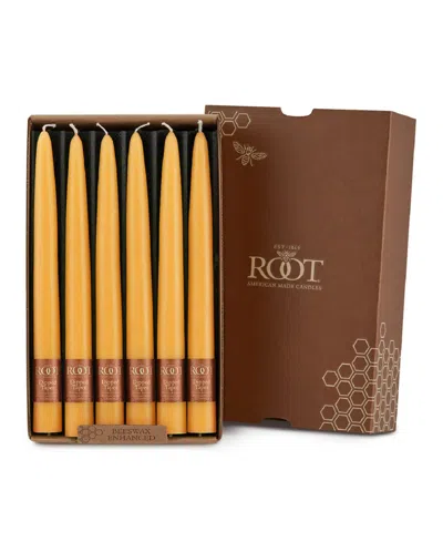 Root Candles Taper 9" Candle Set, 12 Piece In Butterscotch