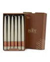 Root Candles Taper 9" Candle Set, 12 Piece In Ivory