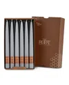 Root Candles Taper 9" Candle Set, 12 Piece In Platinum