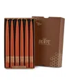 Root Candles Taper 9" Candle Set, 12 Piece In Rust