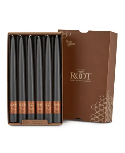 Root Candles Taper 9" Candle Set, 12 Piece In Stone
