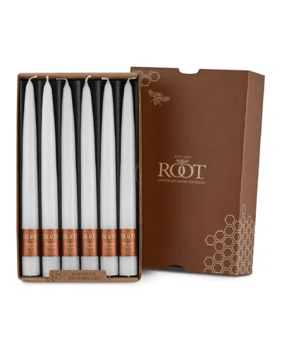 Root Candles Taper 9" Candle Set, 12 Piece In White