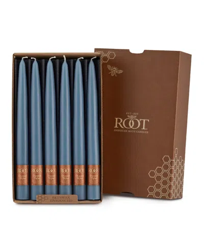 Root Candles Taper 9" Candle Set, 12 Piece In Williamsburg Blue