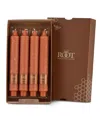 Root Candles Timberline Collenette 9" Taper Candle Set, 4 Piece In Rust