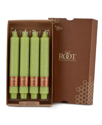 Root Candles Timberline Collenette 9" Taper Candle Set, 4 Piece In Willow