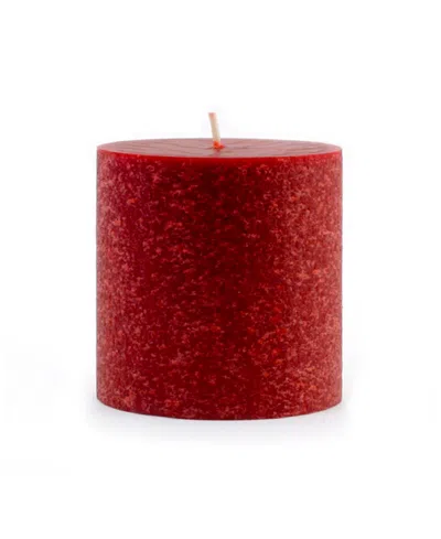 Root Candles Timberline Pillar Candle, 3" X 3" In Garnet