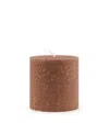 Root Candles Timberline Pillar Candle, 3" X 3" In Portobello