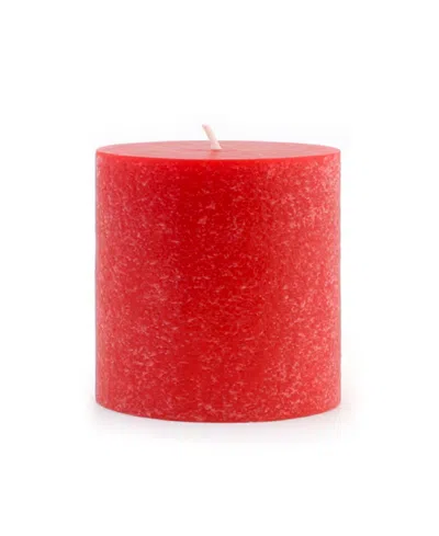Root Candles Timberline Pillar Candle, 3" X 3" In Red
