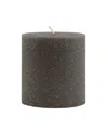 Root Candles Timberline Pillar Candle, 3" X 3" In Stone