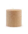Root Candles Timberline Pillar Candle, 3" X 3" In Taupe