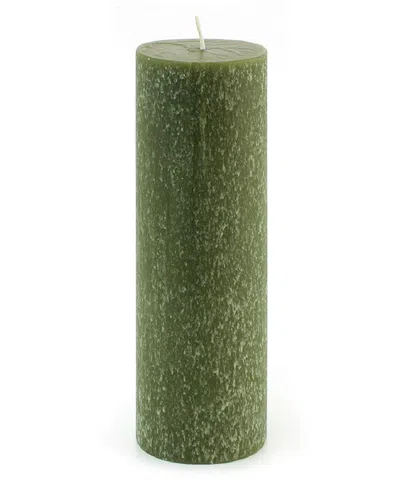 Root Candles Timberline Pillar Candle, 3" X 9" In Dark Olive