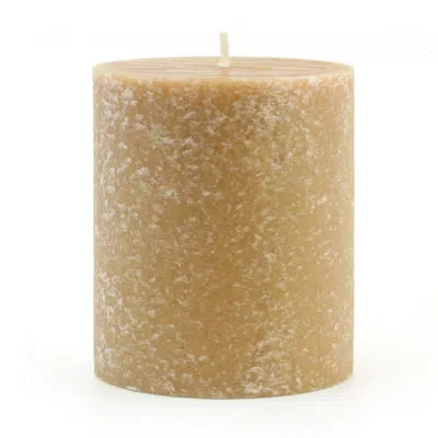 Root Candles Timberline Unscented Pillar Candle In Light Brown