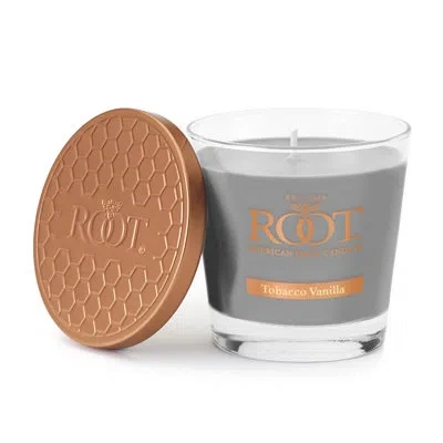 Root Candles Tobacco Vanilla Scented Jar Candle In Platinum