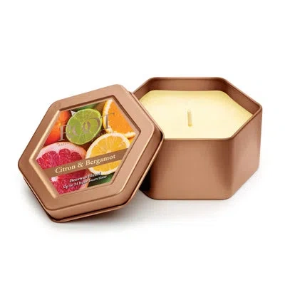 Root Candles Traveler Citron And Bergamot Scented Jar Candle In Citrus Yellow