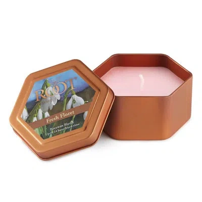 Root Candles Traveler Fresh Floret Scented Jar Candle In Brown;pink