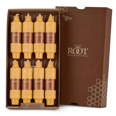 Root Candles Unscented Taper Candle In Butterscotch