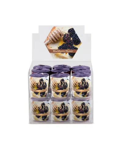 Root Candles Votive Blackberry Honey 20 Hour Candles Set, 18 Piece In Aubergine