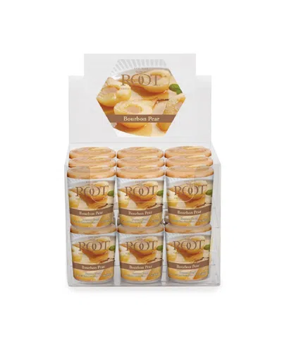 Root Candles Votive Bourbon Pear 20 Hour Candles Set, 18 Piece In Butterscotch