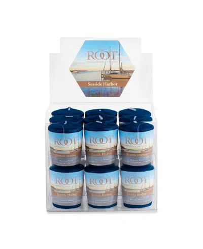 Root Candles Votive Seaside Harbor 20 Hour Candles Set, 18 Piece In Abyss Navy