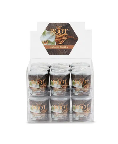 Root Candles Votive Tobacco Vanilla 20 Hour Candles Set, 18 Piece In Platinum Gray