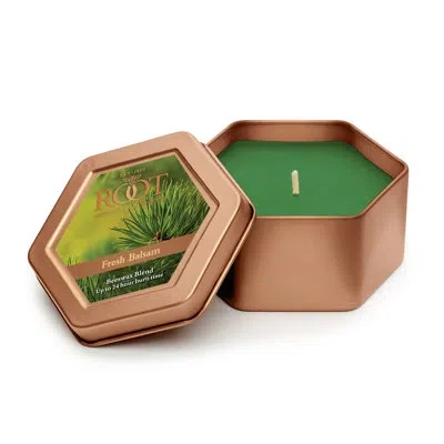 Root Candles Winter Balsam Scented Jar Candle In Forest Green