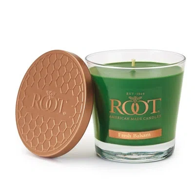 Root Candles Winter Balsam Scented Jar Candle In Forest Green