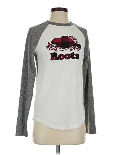 Pre-owned Roots 3/4 Sleeve T-shirt In Silver