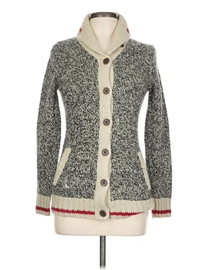 Pre-owned Roots Cardigan Sweater In White