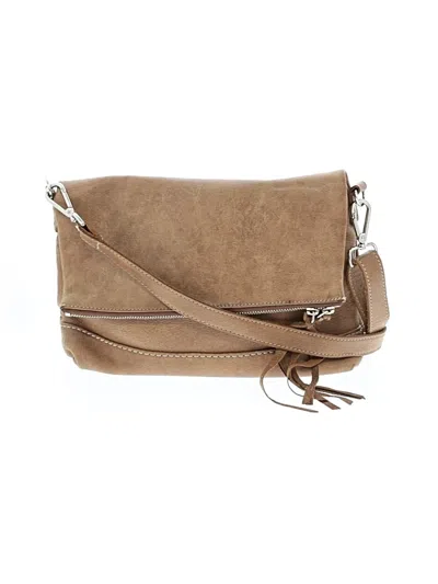 Pre-owned Roots Leather Crossbody Bag In Tan