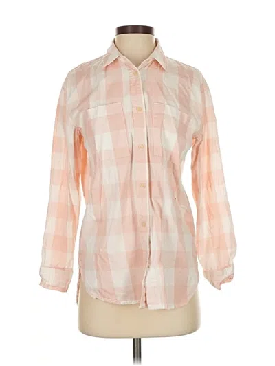 Pre-owned Roots Long Sleeve Button Down Shirt In Pink