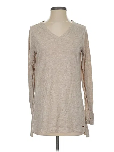 Pre-owned Roots Long Sleeve T-shirt In Tan