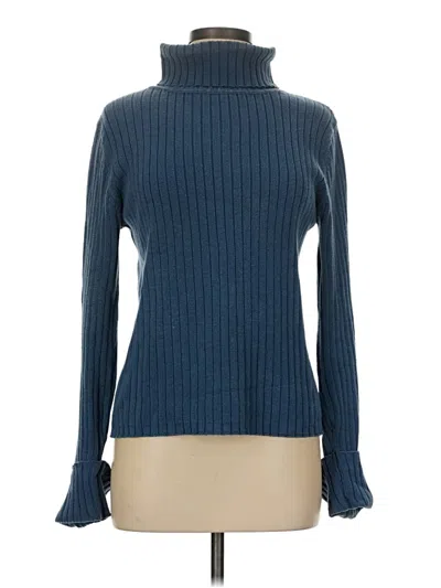 Pre-owned Roots Turtleneck Sweater In Blue