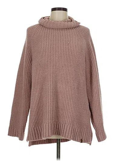 Pre-owned Roots Turtleneck Sweater In Pink