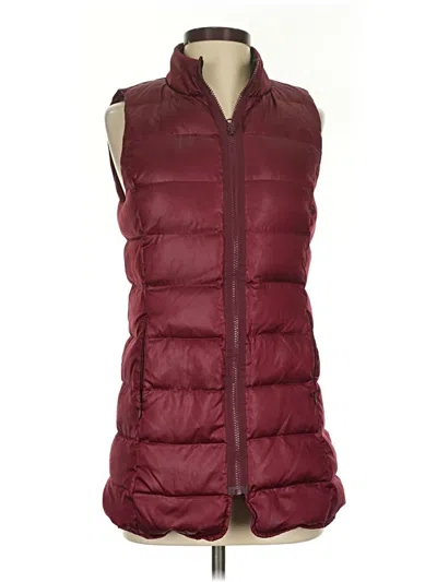 Pre-owned Roots Vest In Burgundy