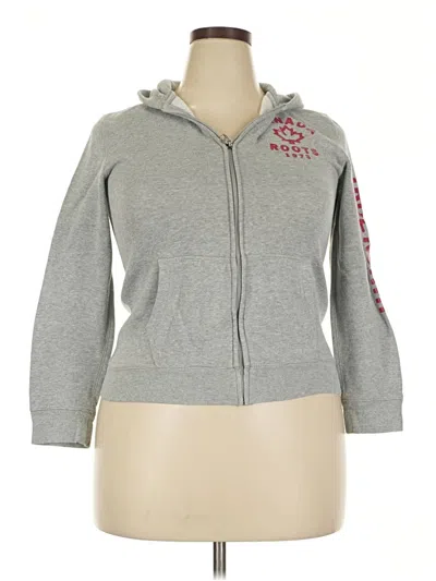 Pre-owned Roots Zip Up Hoodie In Gray