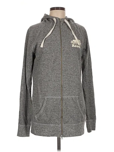 Pre-owned Roots Zip Up Hoodie In Gray