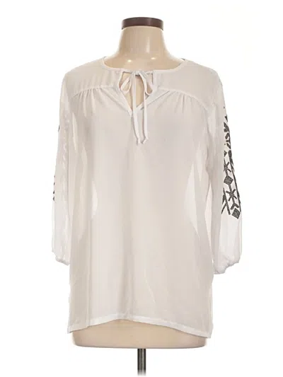 Pre-owned Roper 3/4 Sleeve Blouse In Ivory