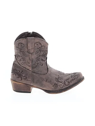 Pre-owned Roper Ankle Boots In Brown