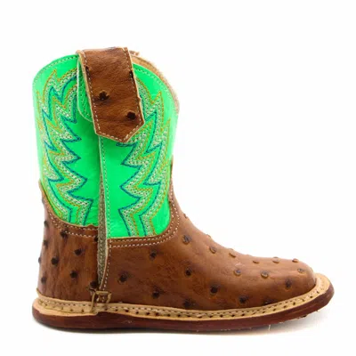 Roper Kids' Boy's Cowbabies Buddy Boot In Neon Green In Multi