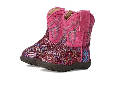 Roper Kids' Cowbabies Glitter Aztec (infant/toddler) Girl Cowboy Boots Fuschia Aztec Glitter Vamp : 4 Toddler M, In Pink