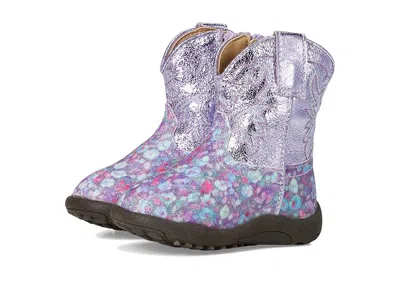 Roper Kids' Cowbabies Glitter Bloom (infant/toddler) Girls Shoes Lavender Floral Glitter Vamp : 4 Toddler M, Syn In Multi