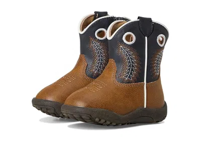 Roper Kids' Cowbabies Walker (infant/toddler) Boys Shoes Tan Faux Leather Vamp : 4 Toddler M, Synthetic