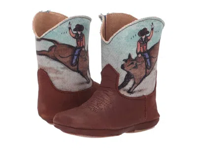 Roper Kids' Cowbaby Brahma Bull (infant/toddler) Girl Cowboy Boots Brown Suede Vamp/bull Rider Shaft : 4 Toddler